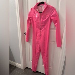 Lily Latex  Women’s Jumpsuit - Neon Pink